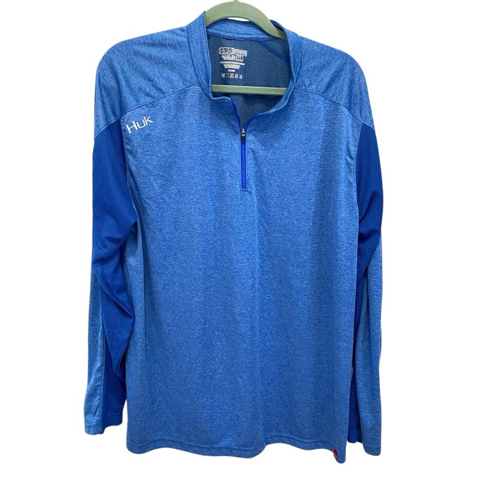 HUK long sleeve performance half zip shirt